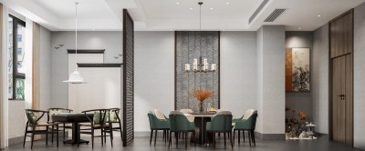 新中式包厢3D模型下载